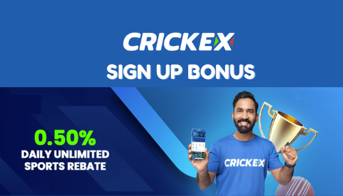 Crickex Sign Up Bonus (2026) – Up to ₹30,000 Daily Sports Rebate