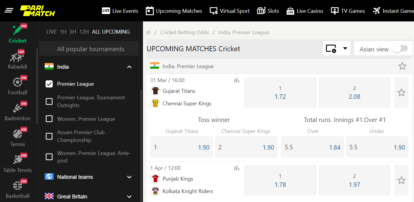 How to Bet on IPL with Parimatch Sportsbook