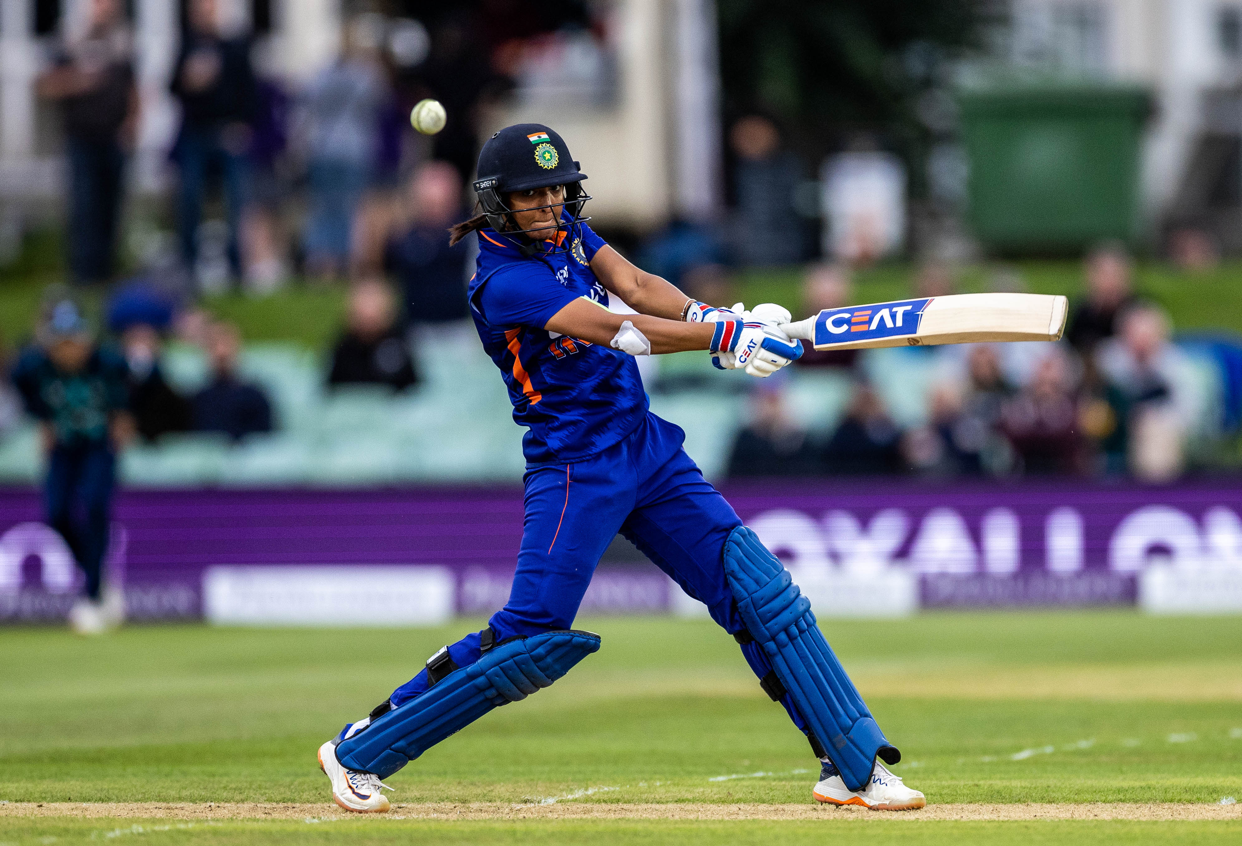 Harmanpreet Kaur smashes stumps in anger during tied ODI